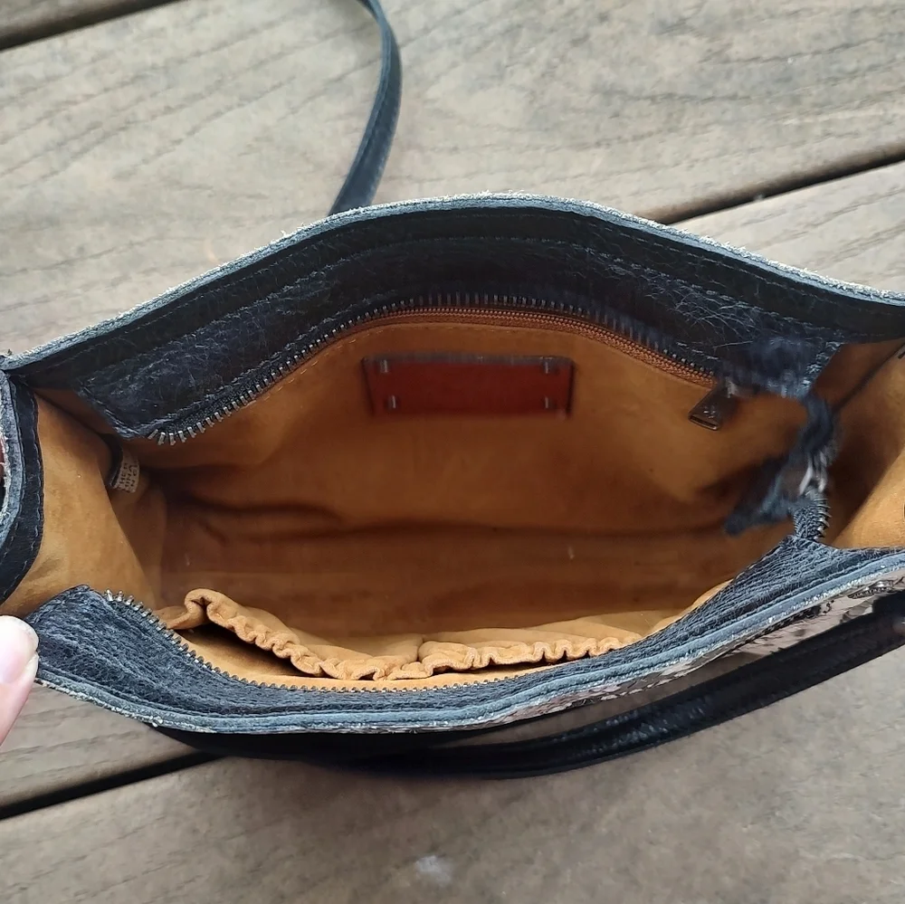 Patricia Nash Python Print Leather Crossbody Bag